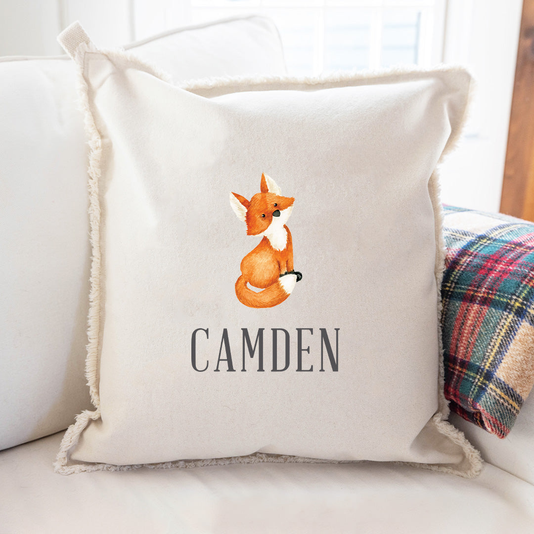 Fox Personalized Square Pillow