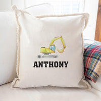 Digger Personalized Square Pillow