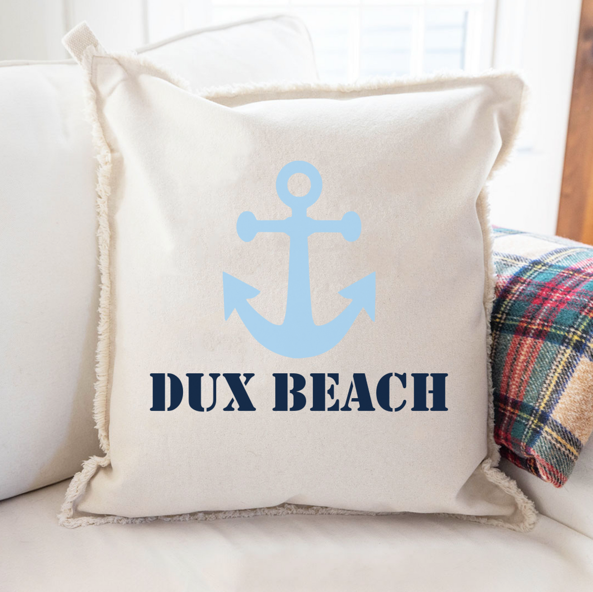 Personalized Anchor One Line Text Square Pillow