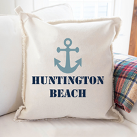 Personalized Anchor Two Line Text Square Pillow