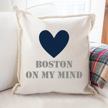 Load image into Gallery viewer, Personalized Heart Two Line Text Square Pillow
