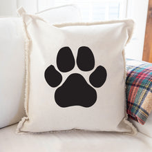 Load image into Gallery viewer, Personalized Paw Print Square Pillow
