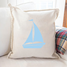 Load image into Gallery viewer, Personalized Sailboat Square Pillow

