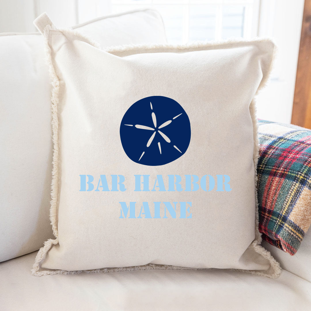 Personalized Sand Dollar Two Line Text Square Pillow