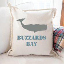 Load image into Gallery viewer, Personalized Whale Two Line Text Square Pillow
