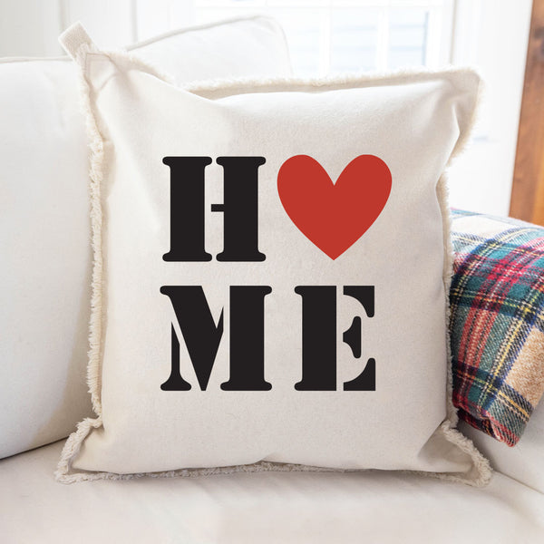 Personalized Home Heart Square Pillow