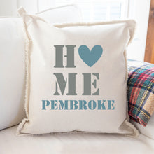 Load image into Gallery viewer, Personalized Home Heart One Line Text Square Pillow
