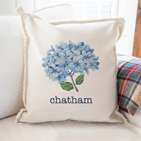 Personalized Endless Summer Hydrangea Square Pillow