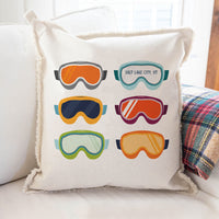 Ski Goggle Vibes Personalized Square Pillow