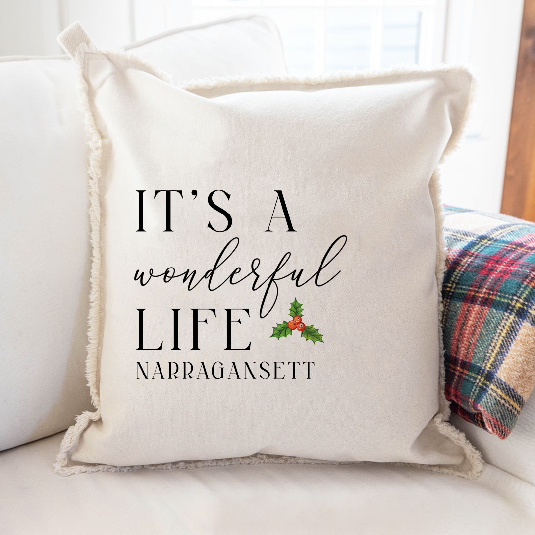 Personalized It's a Wonderful Life  Square Pillow