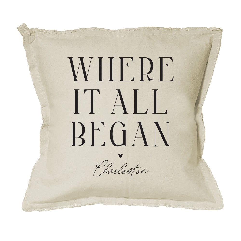 Where It All Began Personalized Square Pillow