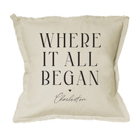Where It All Began Personalized Square Pillow