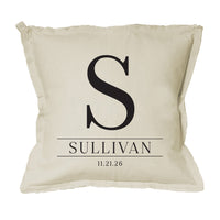 Initial Personalized Square Pillow