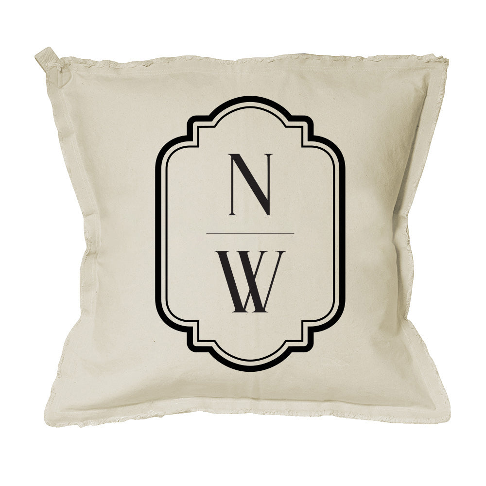Initials Vertical Personalized Square Pillow