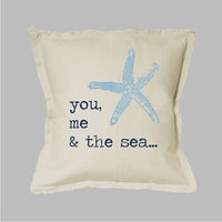 You, Me and The Sea Square Pillow