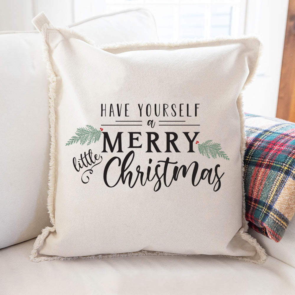 Merry Little Christmas Square Pillow