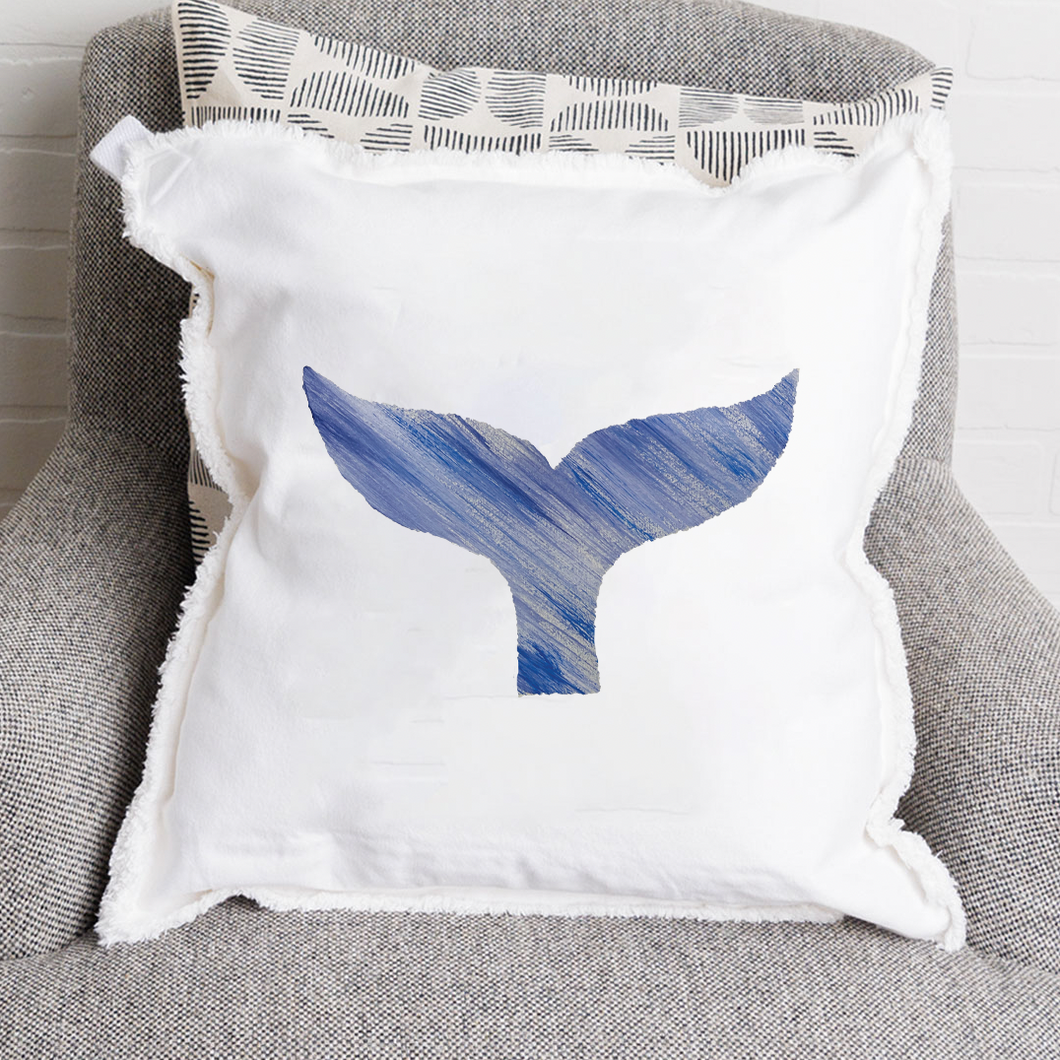 Whale Tail Square Pillow