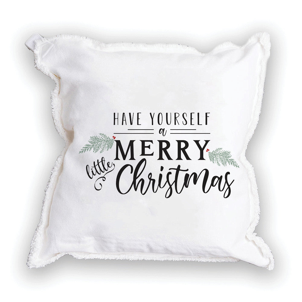 Merry Little Christmas Square Pillow
