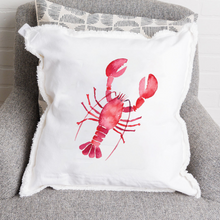 Load image into Gallery viewer, Watercolor Lobster Square Pillow
