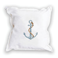 Watercolor Anchor Square Pillow