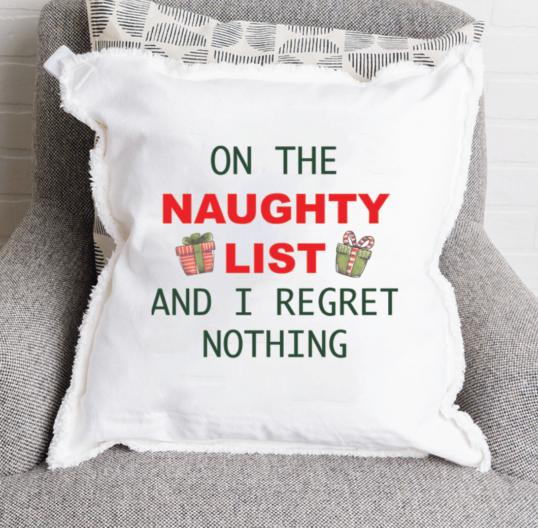 Naughty List Square Pillow