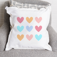 Hearts Square Pillow