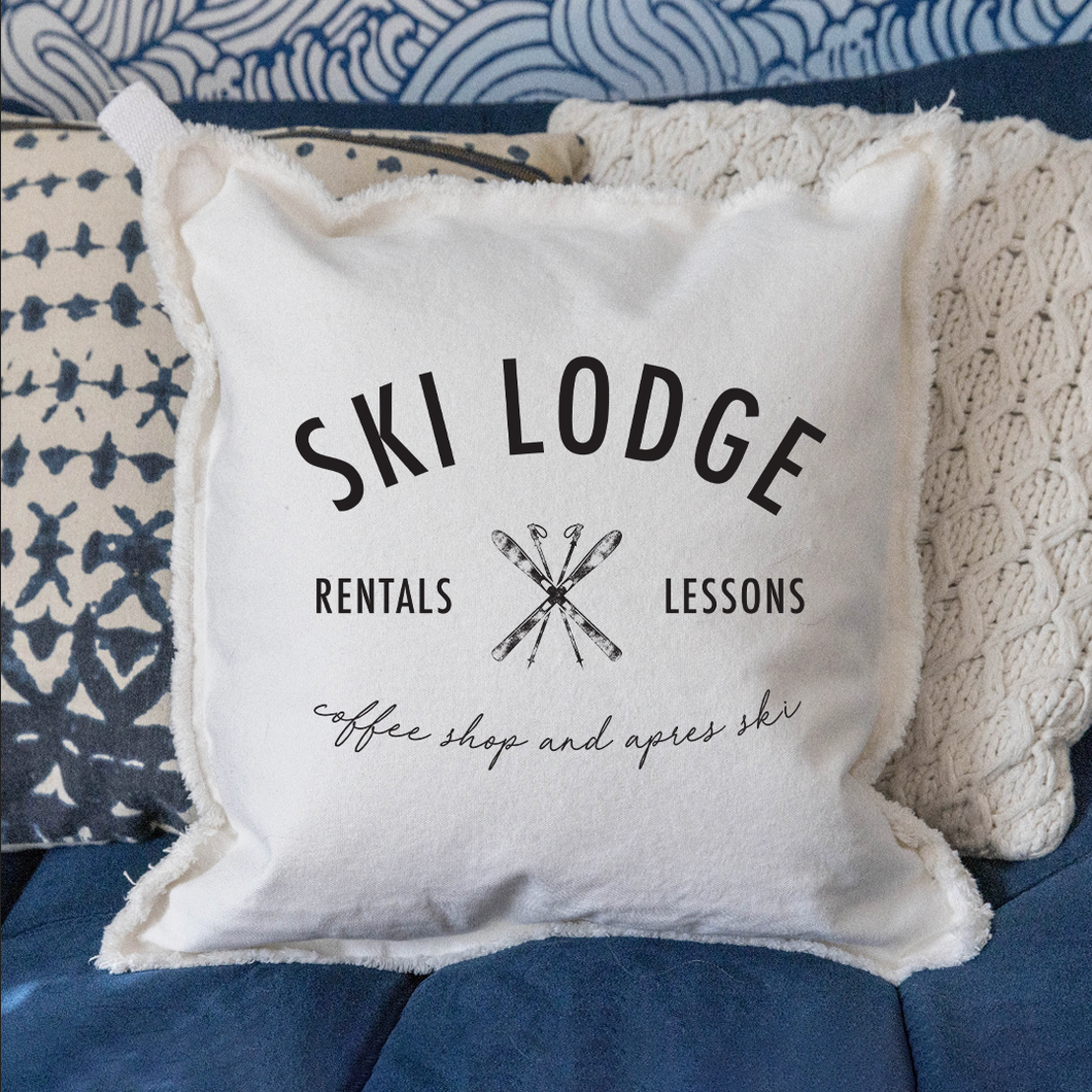 Ski Lodge Square Pillow