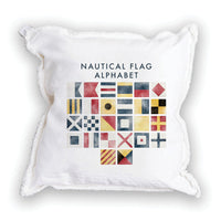 Nautical Flag Alphabet Square Pillow