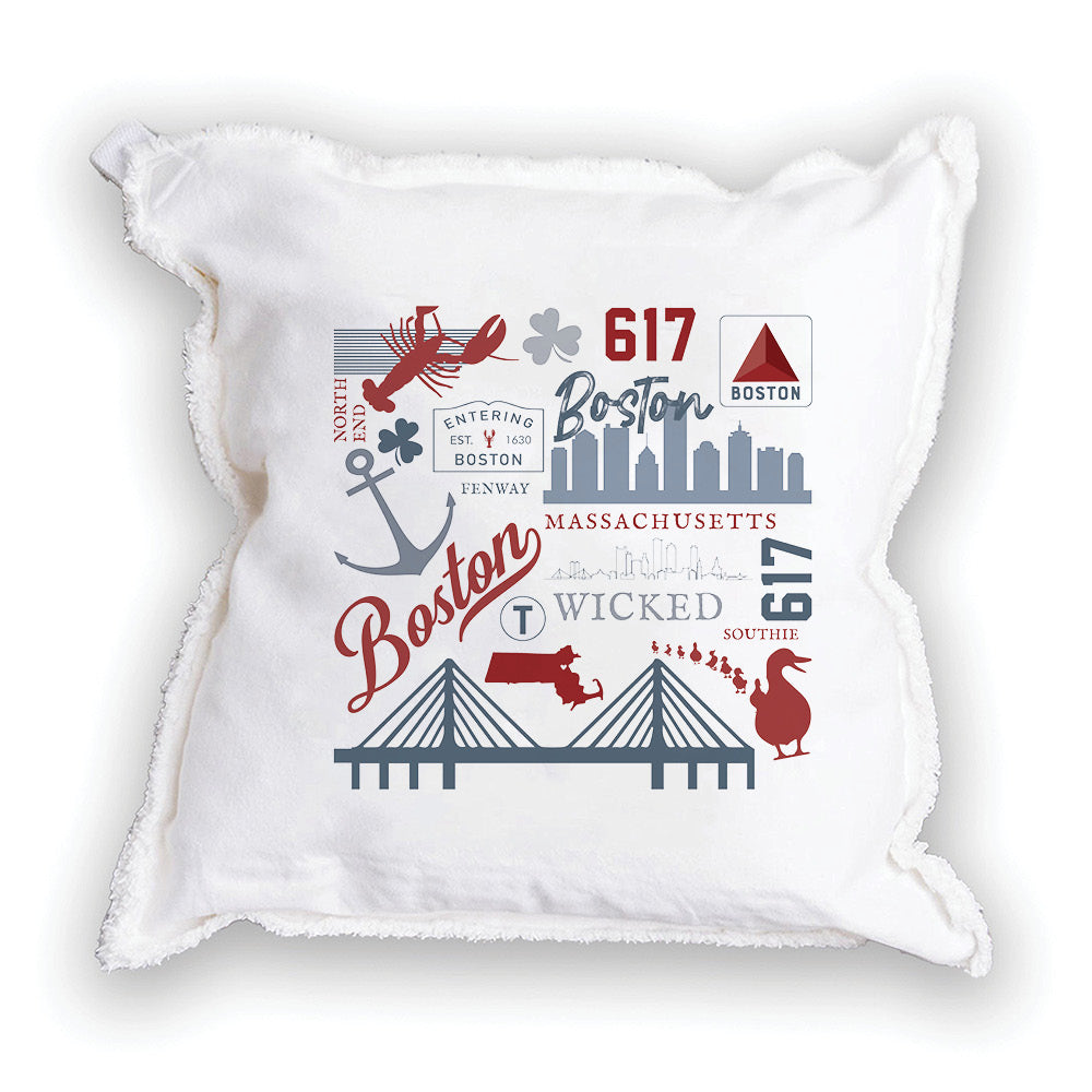 All Things Boston Square Pillow
