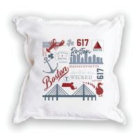 All Things Boston Square Pillow