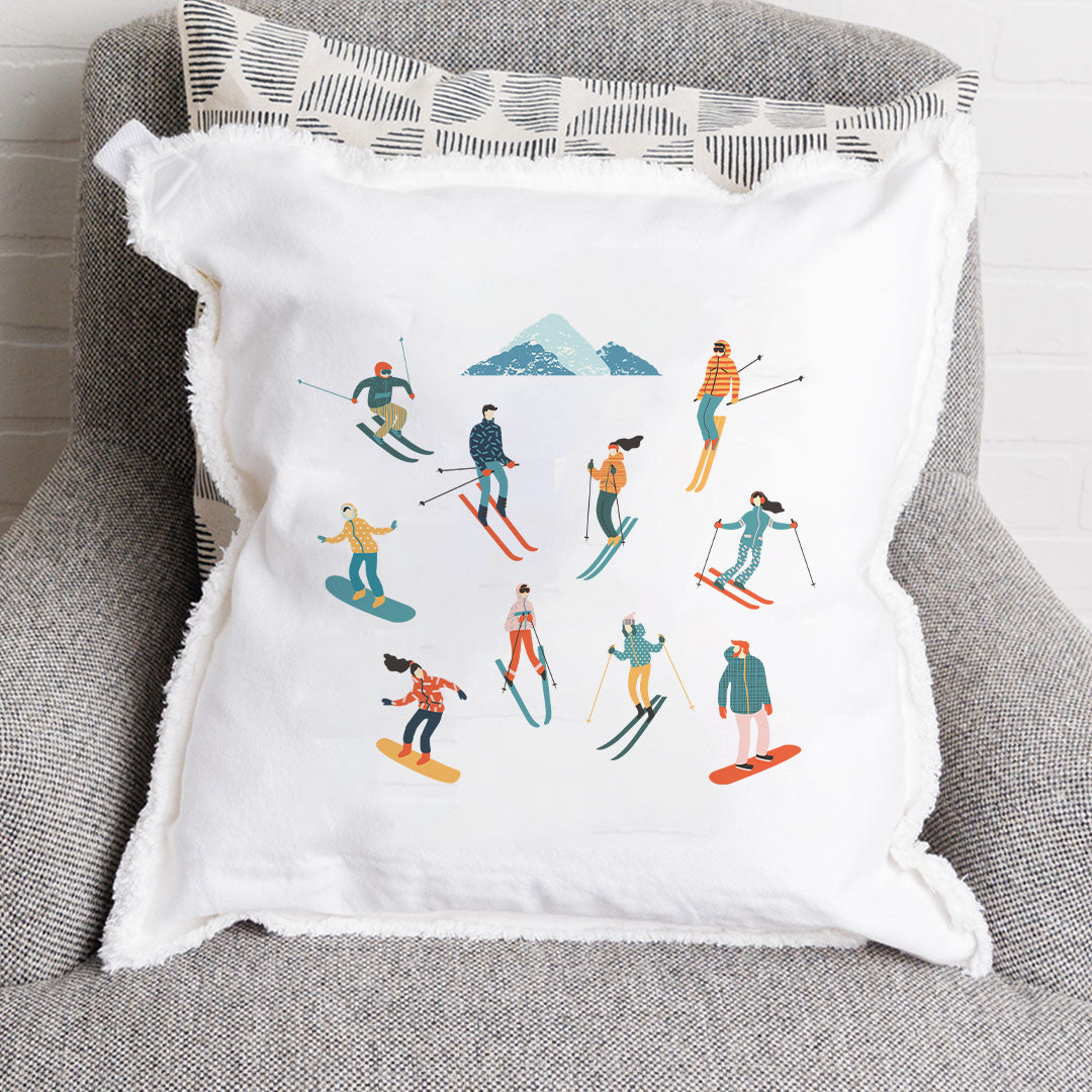 Snow Sport Harmony Square Pillow