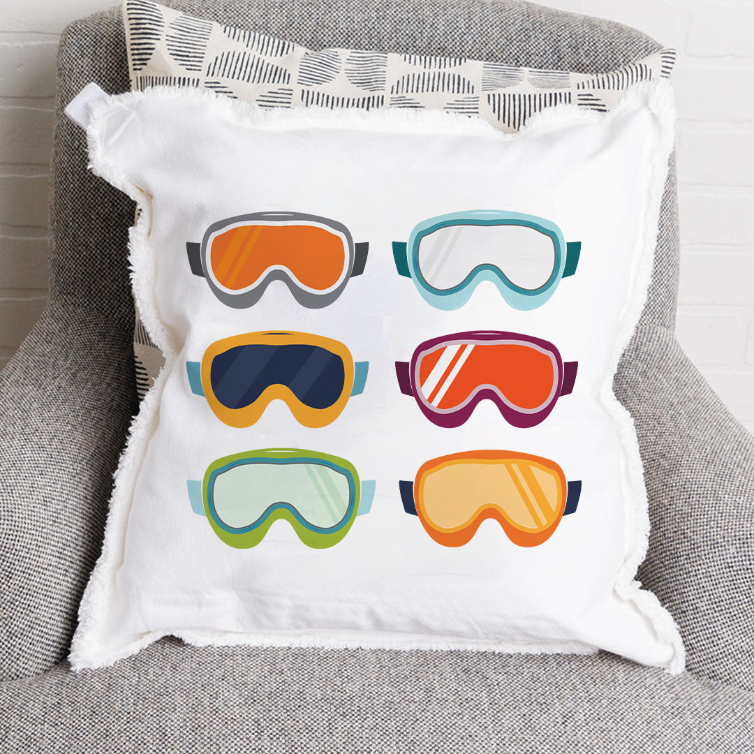 Ski Goggle Vibes Square Pillow