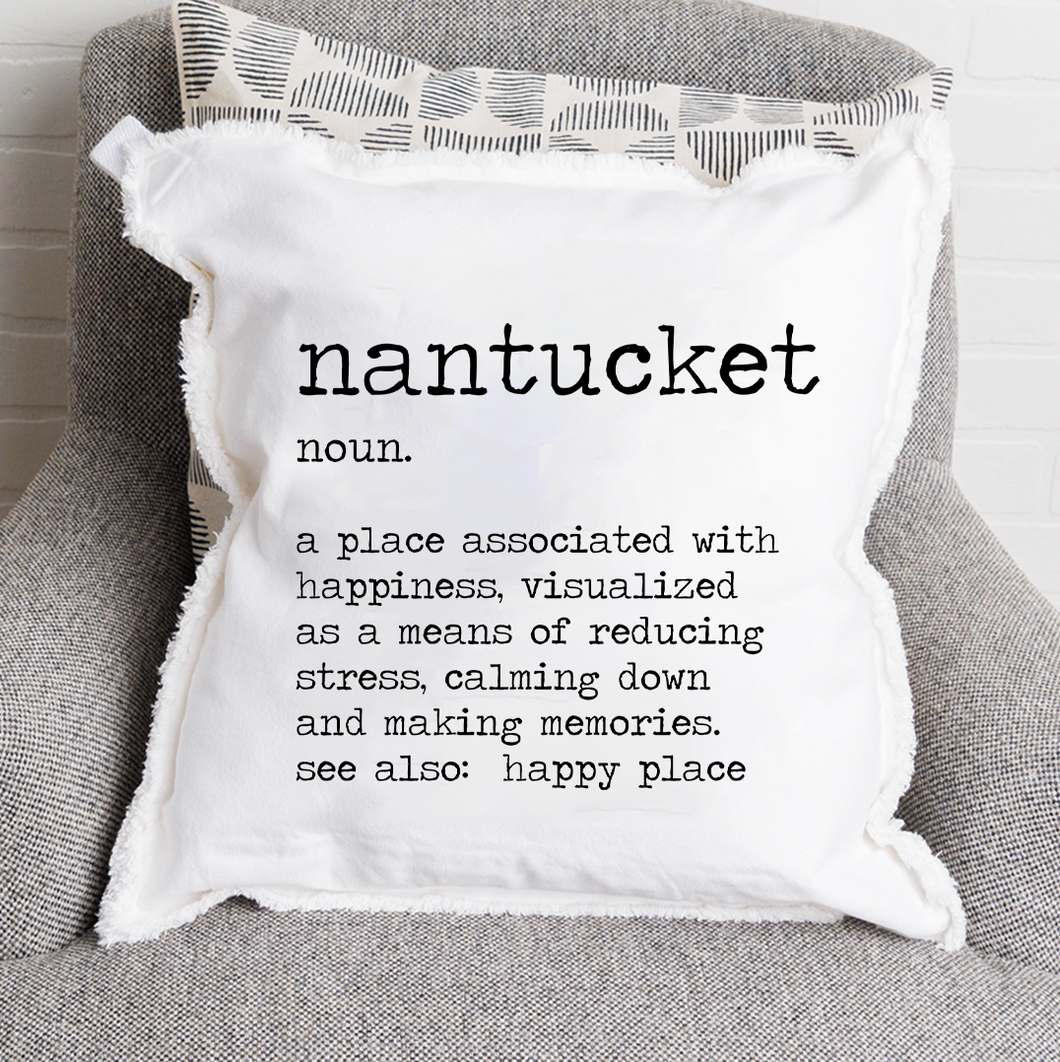 Personalized Your Happy Place Definition Square Pillow
