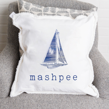 Load image into Gallery viewer, Personalized Sail Boat Square Pillow
