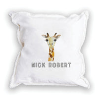 Giraffe Personalized Square Pillow
