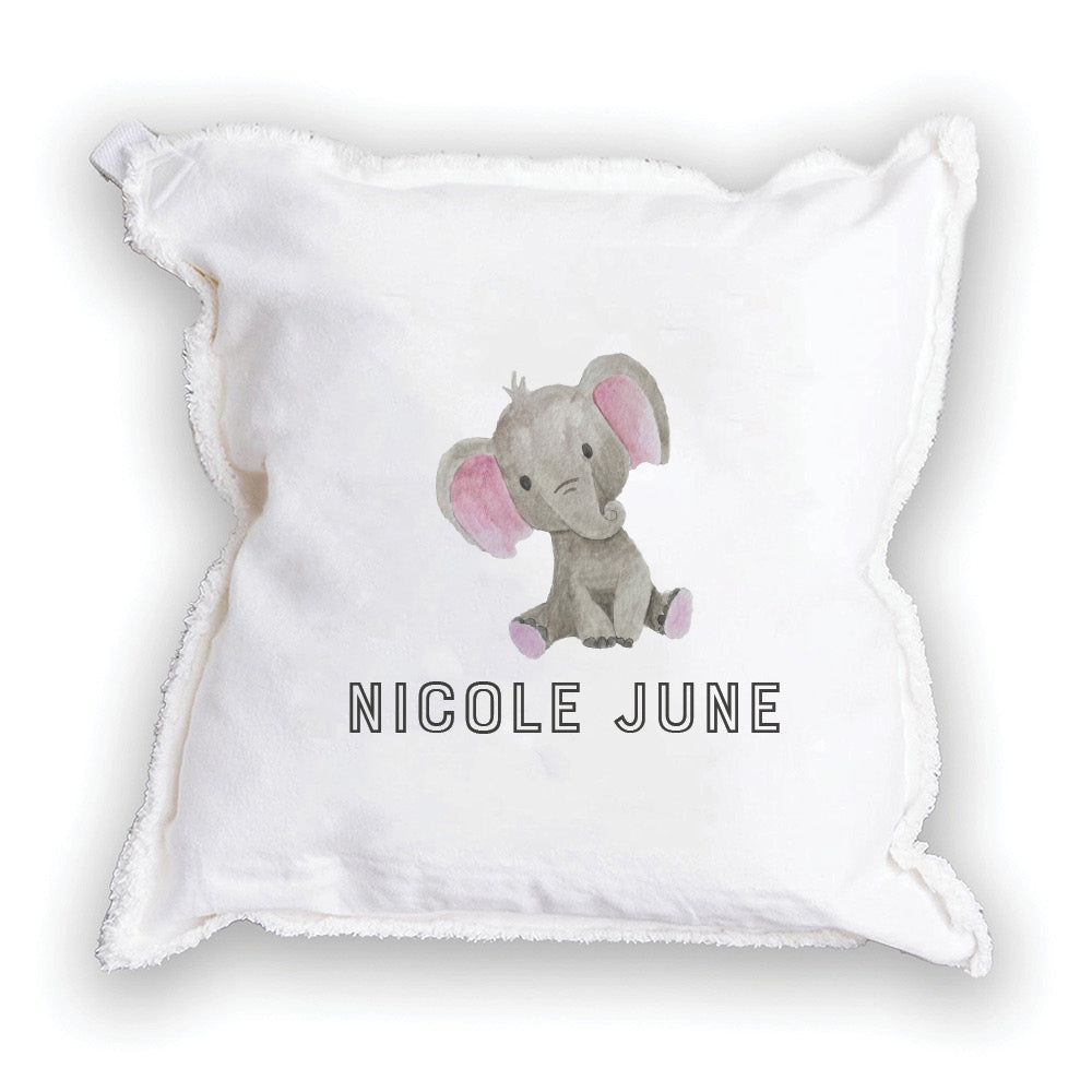 Elephant Personalized Square Pillow
