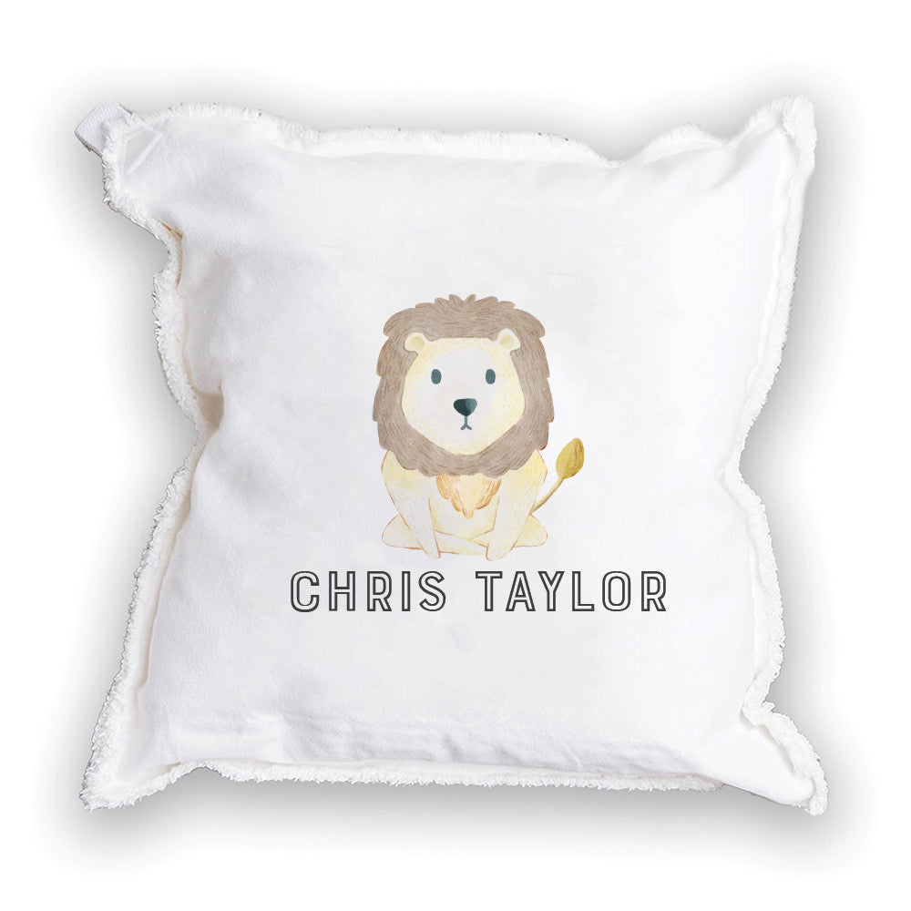 Lion Personalized Square Pillow