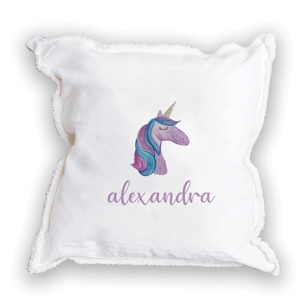 Unicorn Personalized Square Pillow