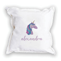 Unicorn Personalized Square Pillow