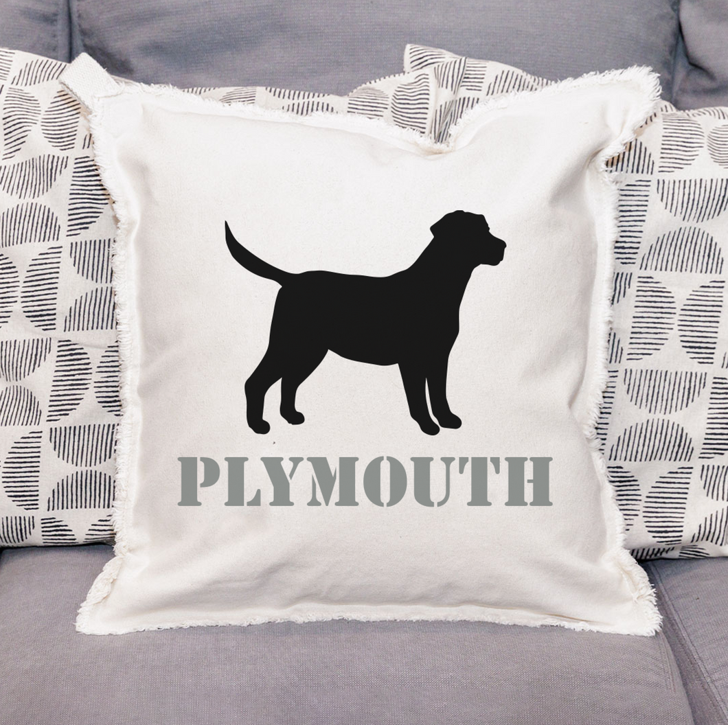 Personalized Dog One Line Text Square Pillow