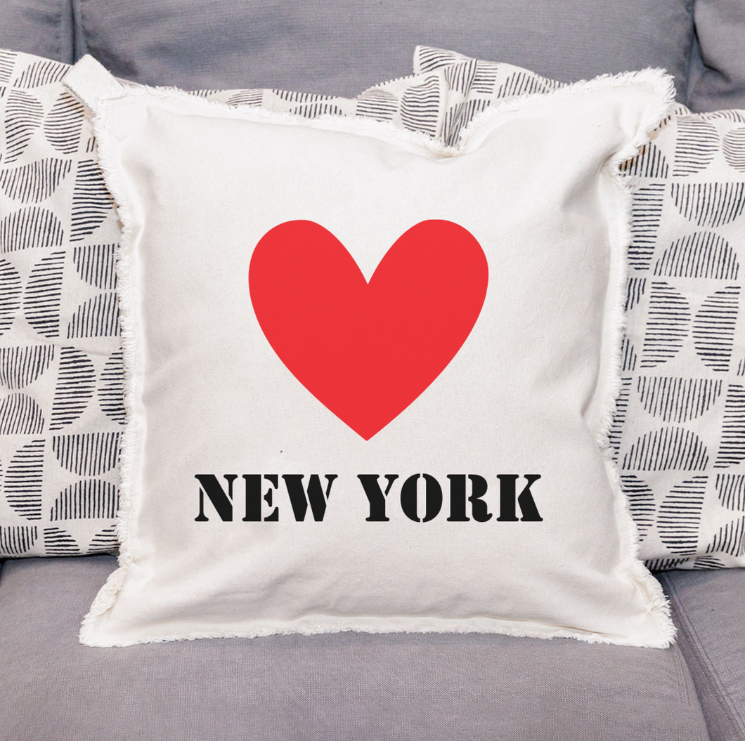 Personalized Heart One Line Text Square Pillow