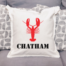 Load image into Gallery viewer, Personalized Lobster One Line Text Square Pillow
