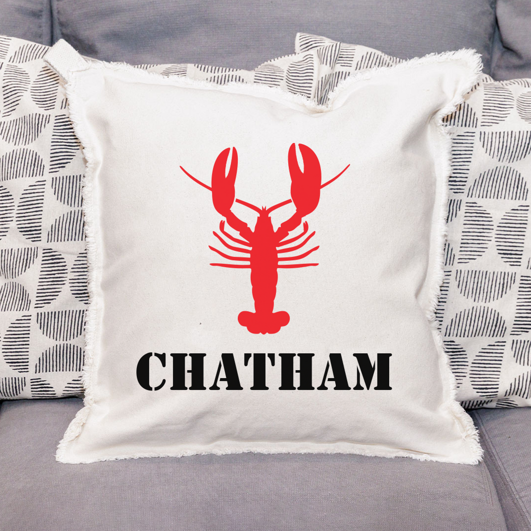 Personalized Lobster One Line Text Square Pillow
