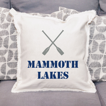 Load image into Gallery viewer, Personalized Oars Two Line Text Square Pillow
