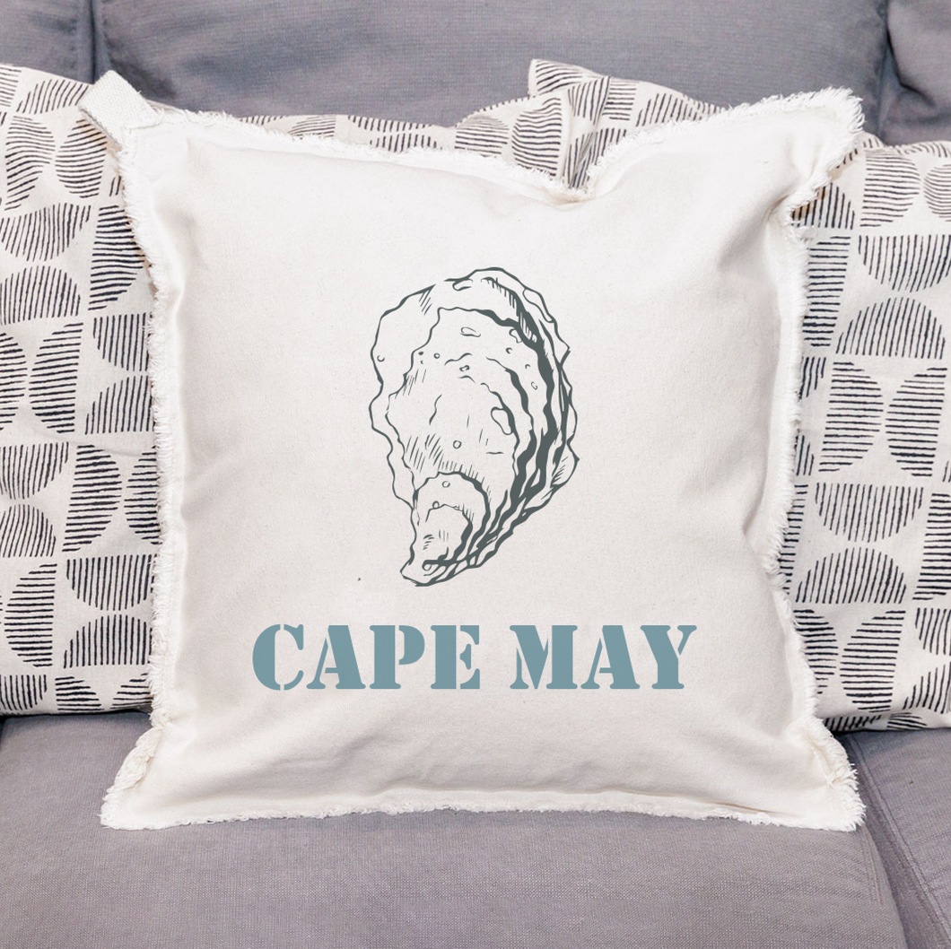 Personalized Oyster One Line Text Square Pillow
