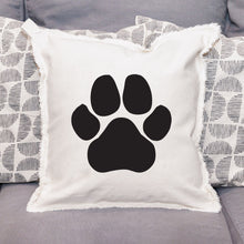 Load image into Gallery viewer, Personalized Paw Print Square Pillow
