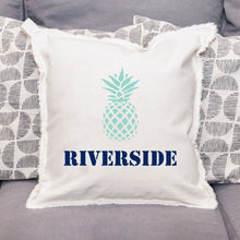 Load image into Gallery viewer, Personalized Pineapple One Line Text Square Pillow
