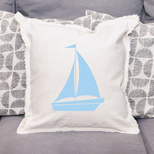 Load image into Gallery viewer, Personalized Sailboat Square Pillow
