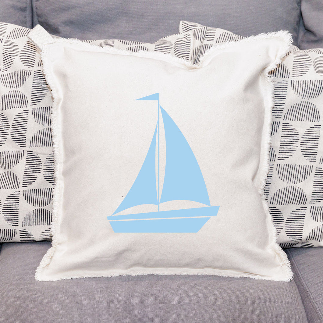 Personalized Sailboat Square Pillow