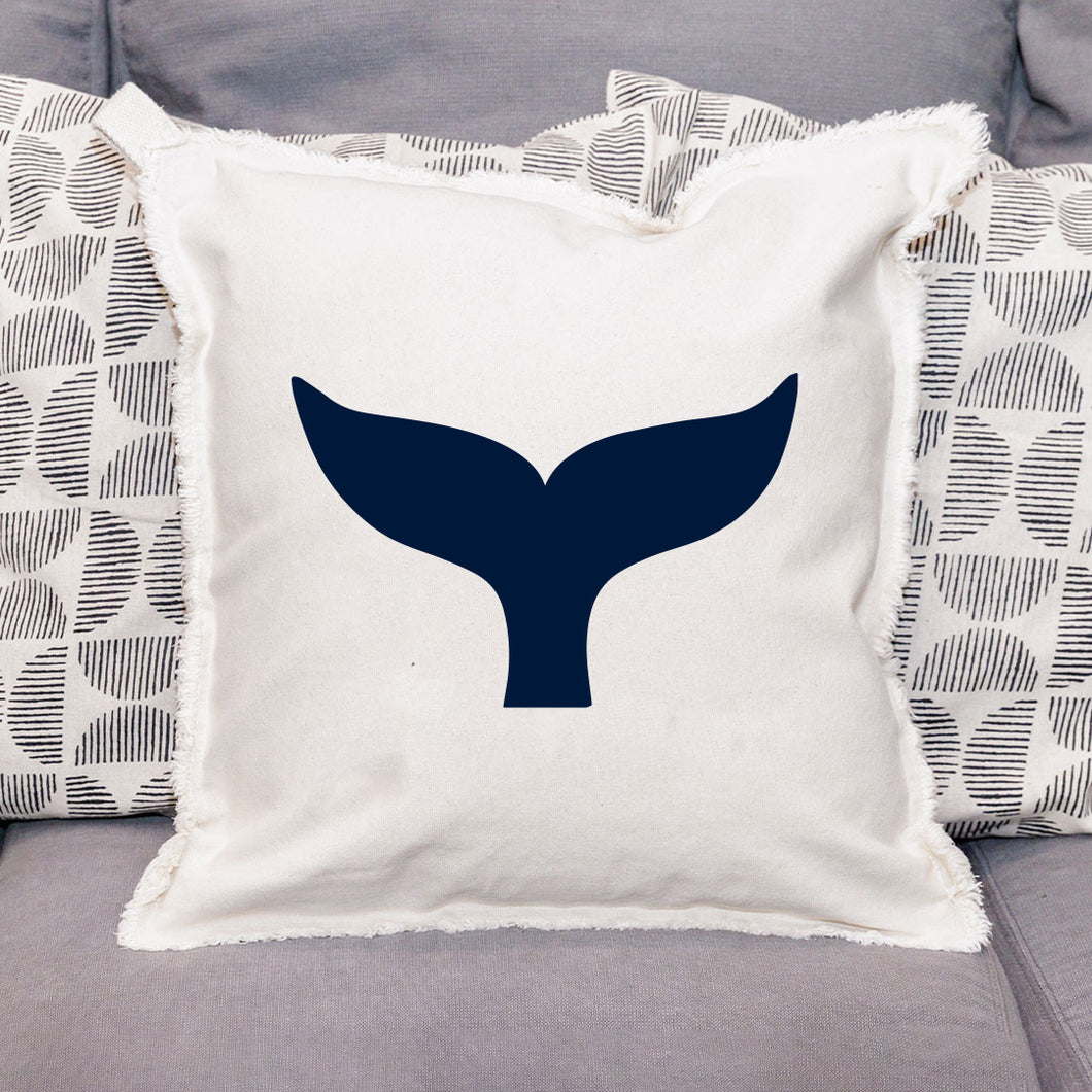Personalized Whale Tail Square Pillow